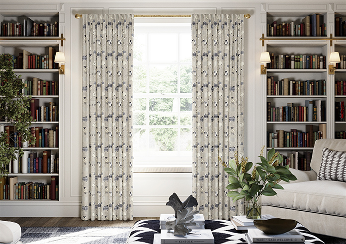 Baa Baa, Charcoal - Made to Measure Curtains - Image 3